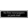 NO FREE NEWSPAPERS OR JUNK MAIL -CHR (200 X 50MM) thumbnail-0