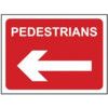 PEDESTRIANS LEFT -  Q SIGN (600X450MM) thumbnail-0