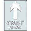 STRAIGHT AHEAD (WITH ARROW UP)STENCIL - 300 X 400MM thumbnail-0