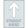 STRAIGHT AHEAD (WITH ARROW UP)STENCIL - 400 X 600MM thumbnail-0