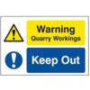 QUARRY SIGN: WARNING QUARRY WORKINGS / KEEP OUT - DIB (600X400MM) thumbnail-0