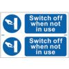 SWITCH OFF WHEN NOT IN USE -PVC(300 X 200MM) thumbnail-0