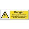 DANGER DISCONNECT ELECTRICAL SUPPLY BEFORE - RPVC (300 X 100MM) thumbnail-0