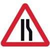 ROAD NARROWS OFFSIDE - CLASSICROLL UP TRAFFIC SIGN (600MM TRI) thumbnail-0