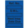 SAFE WORKING LOAD MINI TAG INSERT- BLUE (PK-20) thumbnail-0