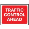 TRAFFIC CONTROL AHEAD - CLASSIC ROLL UP TRAFFIC SIGN (1050X750MM) thumbnail-0