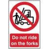 DO NOT RIDE ON THE FORKS -PVC(200 X 300MM) thumbnail-0