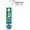 FIRE EXITMAN RIGHT ARROW UP/FIREDOOR KEEP SHUT-TAKTYLE(75X300MM) thumbnail-0