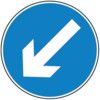 KEEP LEFT ARROW - CLASSIC ROLL UPTRAFFIC SIGN (750MM) thumbnail-0