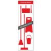 SHADOWBOARD - CLEANING STATION STYLE B (RED) WITH HOOKS - NO STOCK thumbnail-0