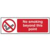 NO SMOKING BEYOND THIS POINT -RPVC (300 X 100MM) thumbnail-0