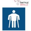 MAN ON CRUTCHES GRAPHIC -TAKTYLE(150 X 150MM) thumbnail-0