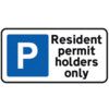 320X160MM DIB 'RESIDENT PERMIT HOLDERS ONLY' ROSIGN(W/O CHANNEL) thumbnail-0