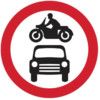 450MM DIA. DIBOND 'MOTOR VEHICLES PROHIBITED' ROAD SIGN(W CHANNEL) thumbnail-0