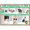 SAFETY POSTER - AED DEFIBRILATION& CPR - LAM 590 X 420MM thumbnail-0