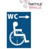 DISABLED WC ARROW RIGHT -TAKTYLE(150 X 225MM) thumbnail-0