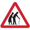 600MM TRI. DIB. 'FRAIL DISABLED PEDESTRIANS' ROADSIGN(W/O CHANNEL) thumbnail-0