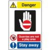 QUARRY SIGN: QUARRIES NOT A PLAYA REA/STAY AWAY-FMX(400X600MM) thumbnail-0