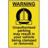 WARNING UNAUTHORISED PARKING MAYRESULT - RPVC (200 X 300MM) thumbnail-0