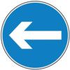 600MM DIA. DIBOND 'HORIZONTALARROW' ROAD SIGN (WITH CHANNEL) thumbnail-0