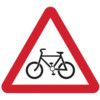 600MM TRI. DIBOND 'CYCLE ROUTEAHEAD' ROAD SIGN (WITH CHANNEL) thumbnail-0