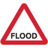 600MM TRI. DIBOND 'FLOOD'ROADSIGN (WITH CHANNEL) thumbnail-0