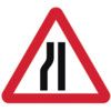 600MM TRI. DIBOND 'ROAD NARROWSLEFT' ROAD SIGN (WITH CHANNEL) thumbnail-0