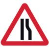 600MM TRI. DIBOND 'ROAD NARROWSRIGHT' ROAD SIGN (WITH CHANNEL) thumbnail-0