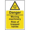 DANGER MOVING MACHINERY RISK OF TRAPPED HANDS - SAV (200 X 300MM) thumbnail-0