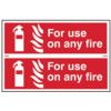 FOR USE ON ANY FIRE - PVC (300X200MM) thumbnail-0