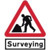 ROAD WRKS SURVEYING SUPP PLATE-CLASSICROLLUP TRAF.SIGN(600MM TRI)  thumbnail-0