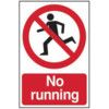 NO RUNNING - PVC (200 X 300MM) thumbnail-0