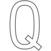 75MM WHITE VINYL - CHARACTER 'Q'(PK-10) thumbnail-0