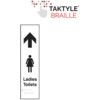 LADIES TOILETS ARROW UP -TAKTYLE(75 X 300MM) thumbnail-0