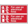 FOR USE ON ELECTRICAL FIRES -PVC(300 X 200MM) thumbnail-0