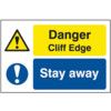 QUARRY SIGN: DANGER CLIFF EDGE /STAY AWAY - DIB (600 X 400MM) thumbnail-0