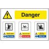 QUARRY SIGN: DANGER MULTI-MESSAGE- DIB (600 X 400MM) thumbnail-0