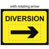 1050 X 750MM TEMPORARY SIGN -DIVERSION WITH REVERSIBLE ARROW thumbnail-0