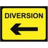 1050 X 750MM Ã‚Â TEMPORARY SIGN &FRAME - DIVERSION (ARROW LEFT) thumbnail-0