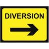 1050 X 750MM Ã‚Â TEMPORARY SIGN -DIVERSION (ARROW RIGHT) thumbnail-0