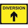 600 X 450MM Ã‚Â TEMPORARY SIGN &FRAME - DIVERSION (ARROW UP) thumbnail-0