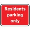 600X450MM DIBOND 'RESIDENTS PARKING ONLY' ROAD SIGN (WITH CHANNEL) thumbnail-0