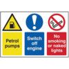 PETROL PUMPS / SWITCH OFF ENGINE/ NO SMOKING - PVC (600 X 400MM) thumbnail-0