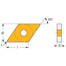 DCMT Turning Inserts Grade IC907  thumbnail-1