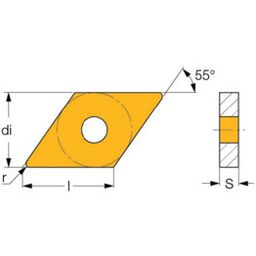 DCGT AS Turning Inserts Grade IC20 thumbnail-1