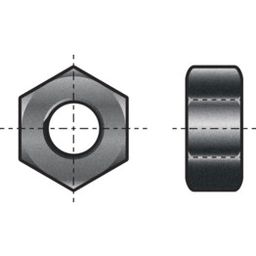 Hexagon Nut, Metric - Galvanised Steel - Grade 8 - DIN 934 
 thumbnail-0