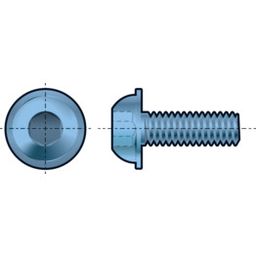 Socket Head Flange Button Screw, Metric - Steel - Grade 10.9 - BZP - ISO 7380/2-Hex thumbnail-0