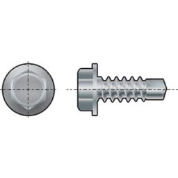 Self Drilling Screw, Metric - BZP (Bright Zinc Plated) - Hexagon Washer Head - DIN 7504 K thumbnail-2