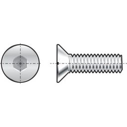 Socket Head Countersunk Screw Inch - UNC - A2 Stainless -Self Colour DIN 7991 thumbnail-0