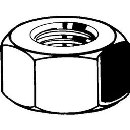 Hexagon Nut, Metric - Steel - Standard (Self Colour) - MF (Metric Fine) - Plain - Grade 10 - DIN 934 (1987) thumbnail-2